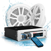 s MCK508WB.6 Marine Boat Bluetooth Stereo & 6.5 Inch Speakers - CD DVD Player, AM/FM Radio Receiver Head Unit, Dipole Antenna